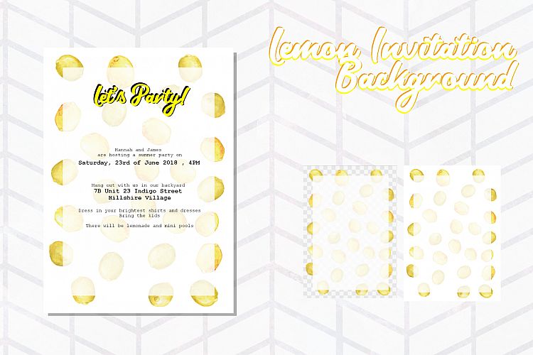 Lemon Invitation Background