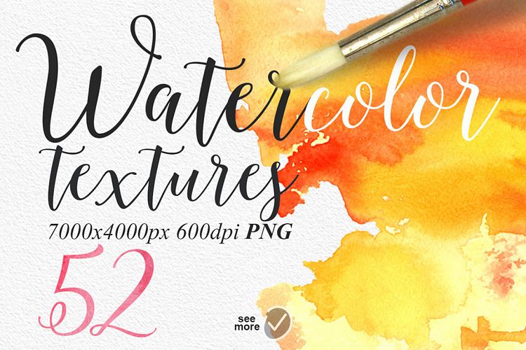 52 Watercolour textures PNG