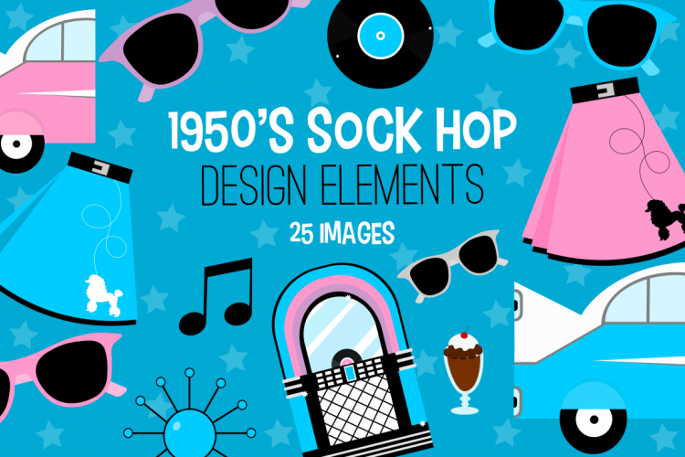 1950 Sock Hop Graphics, Illustrations, Clipart