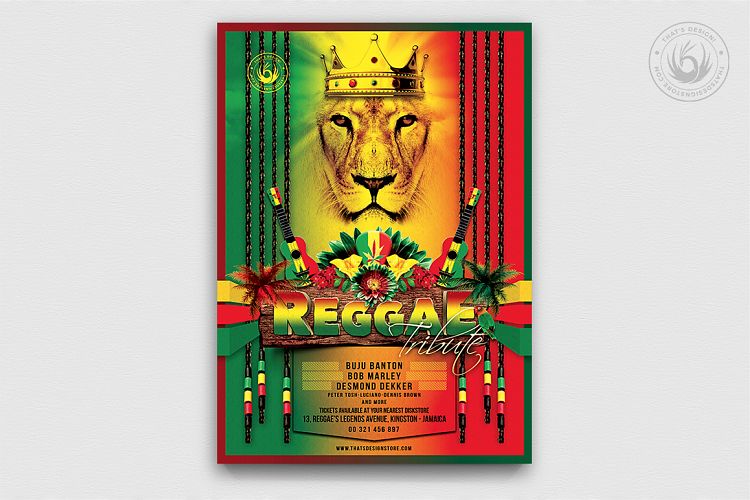 Reggae Tribute Flyer Template example image 1
