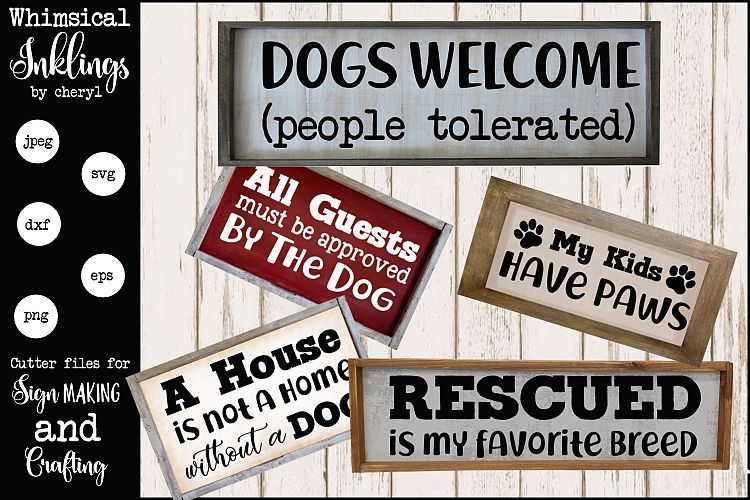 All Dogs Welcome SVG Set