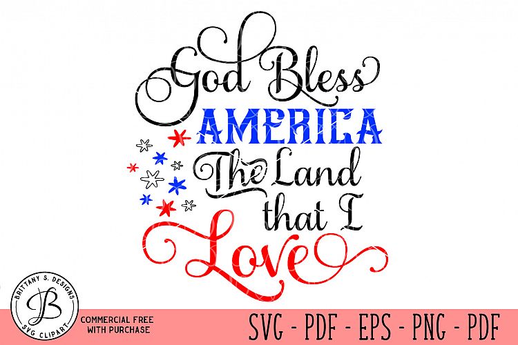 God Bless America SVG