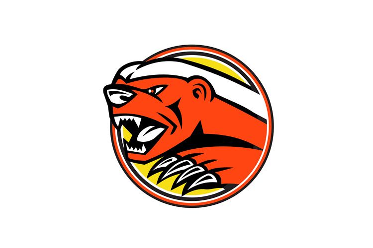 Angry Honey Badger Mascot