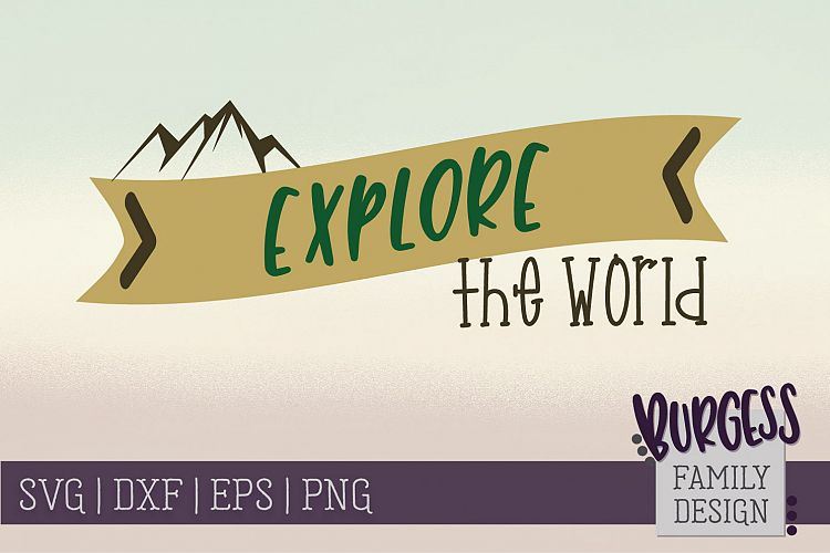 Explore the world | SVG DXF EPS PNG example image 1