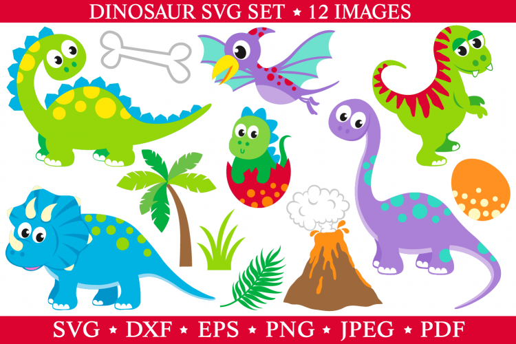 Dinosaur svg files, Dinosaur SVG DXF PNG EPS JPEG PDF