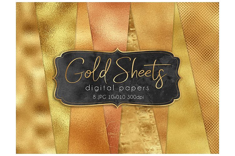 Gold Foil Textures - Gold Digital Paper