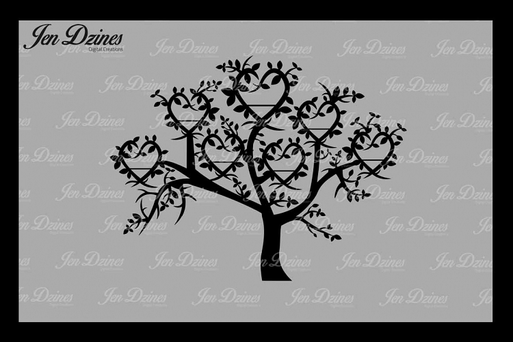 Family Tree 7 Names SVG DXF EPS PNG example image 1