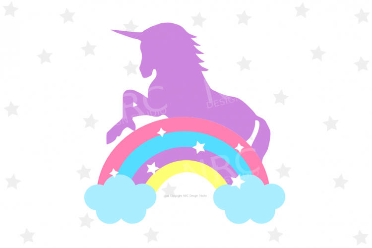 Magical Unicorn Rainbow SVG File