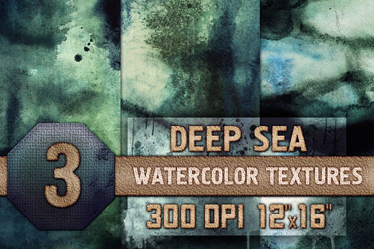 5 Vintage Watercolor Texture Digital Papers, Backrgounds HQ