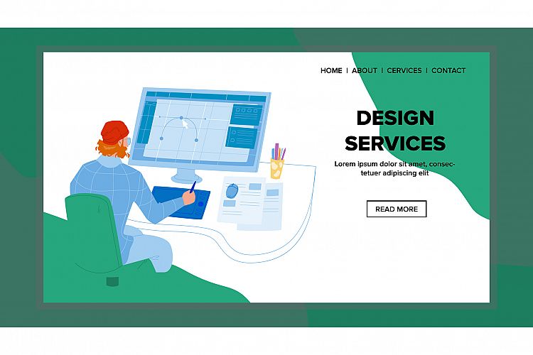 Design Services Of Creative Artist Studio Vector example image 1