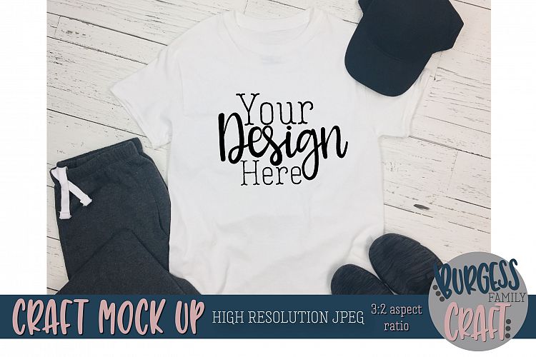Download Men's white t-shirt sweats Craft mock up |High Resolution ...