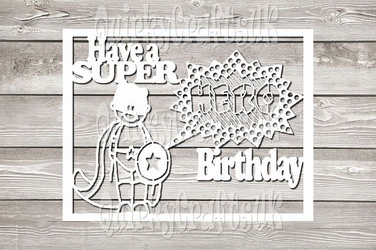 Have a Super HERO birthday papercutting templates|BOY and GIRL|PNG/PDF/SVG/DXF formats