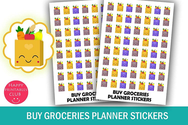 Cute Grocery Planner Stickers- Buy Grocery Reminder Stickers