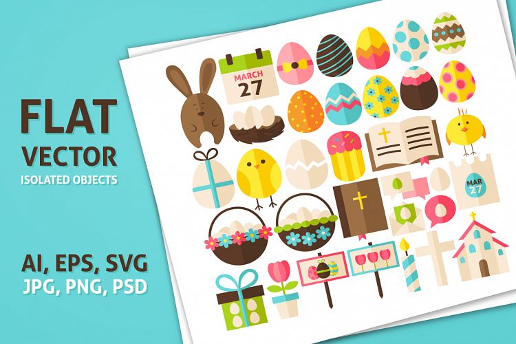 Download Free Objects Download Happy Easter Vector Isolated Objects Free Design Resources