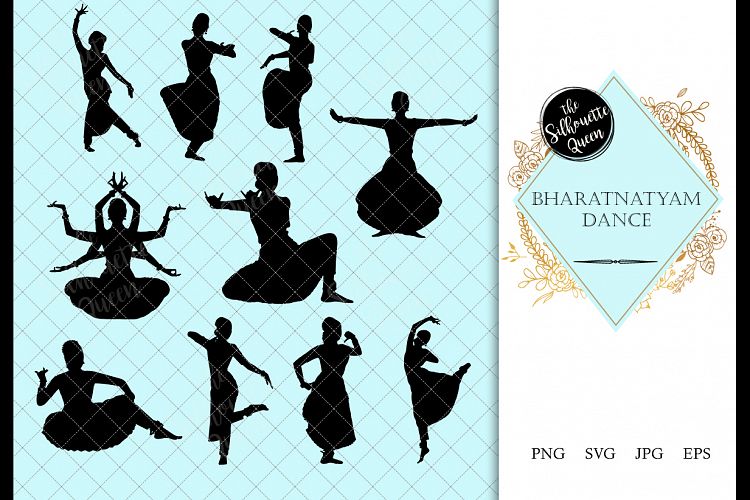 Bharatnatyam dance svg, indian dance cricut files, black dan