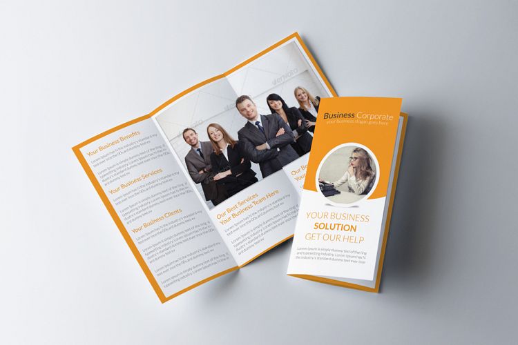 Business Team Trifold Brochure Template