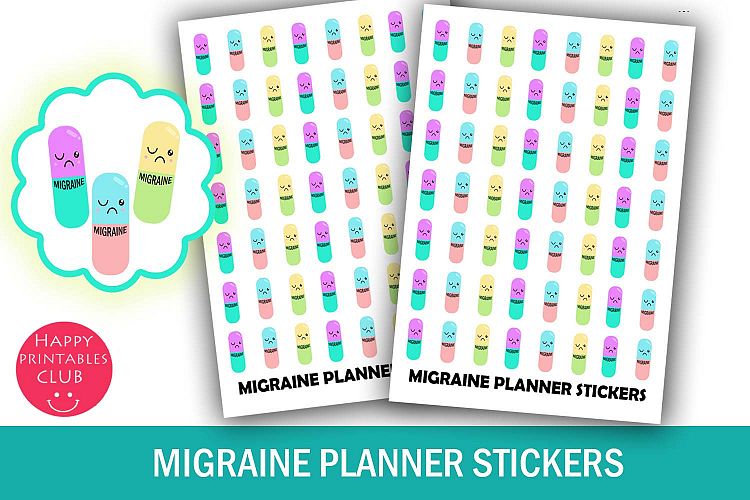 Migraine Planner Stickers- Headache Sticker-Migraine Tracker
