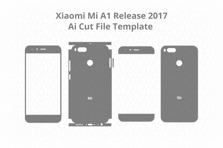 Xiaomi Mi A1 Vinyl Skin Vector Cut File Template 2017