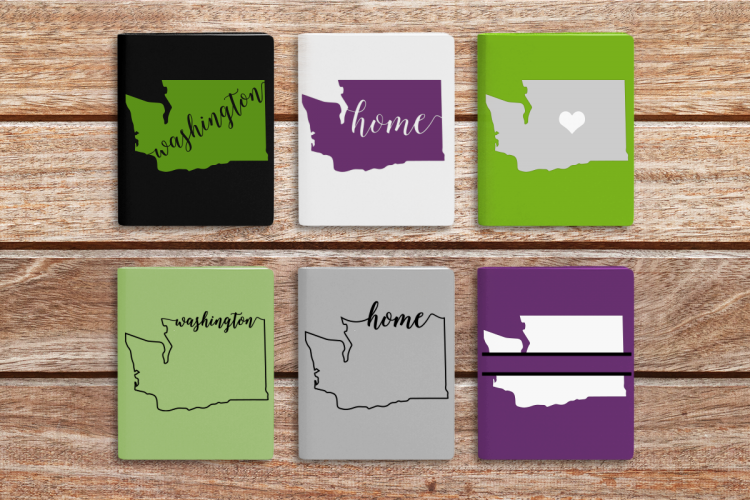 State of Washington SVG File Cutting Template
