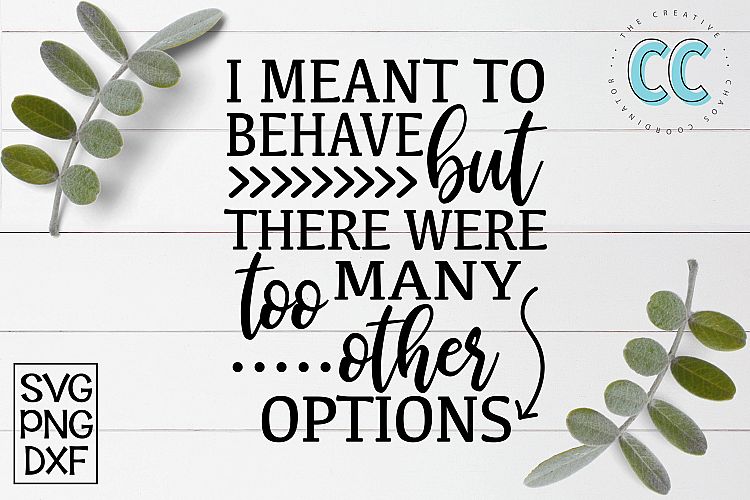 I Was Going To Behave