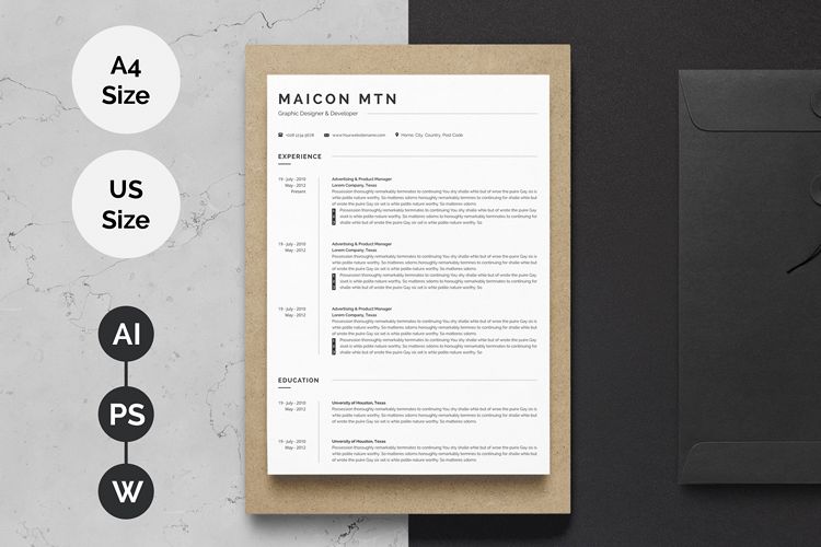 Minimal Clean Resume/CV Template