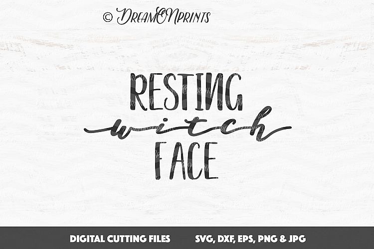 Witch Halloween SVG Cutting Files - Resting Witch Face