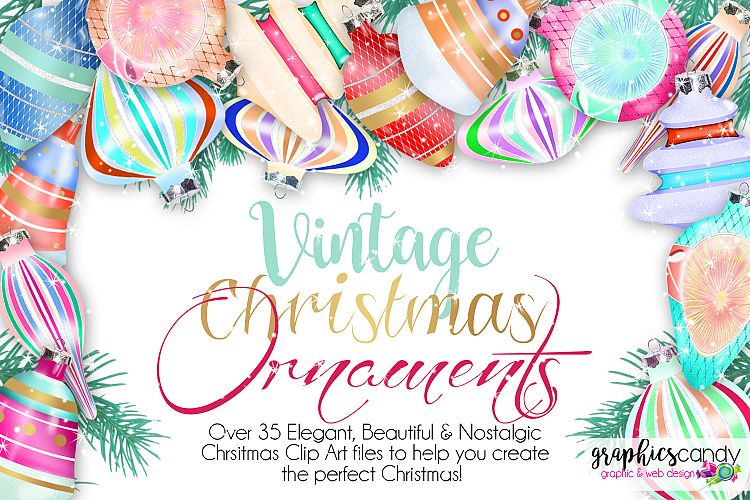 Vintage Christmas Ornament Clip Art