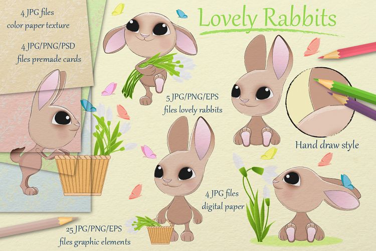 Lovely rabbits collection