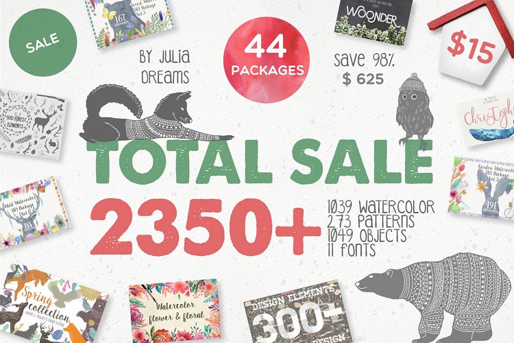 TOTAL SALE • 2350 ELEMENTS • 98%OFF