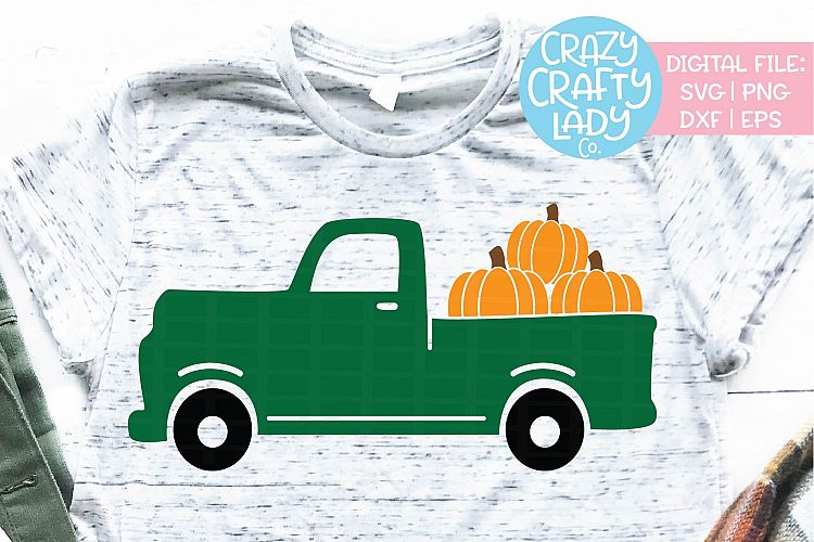 Fall Pumpkin Truck SVG DXF EPS PNG Cut File