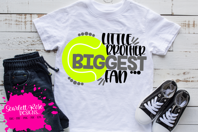 Little Brother Biggest Fan - Tennis SVG