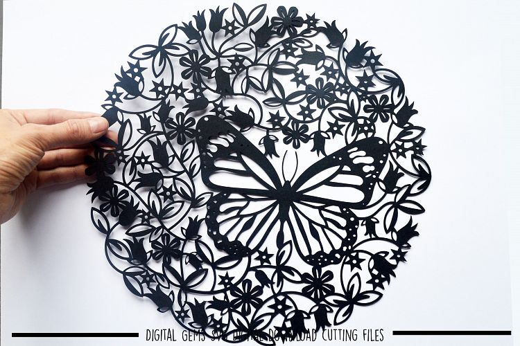 Butterfly paper cut SVG / DXF / EPS files