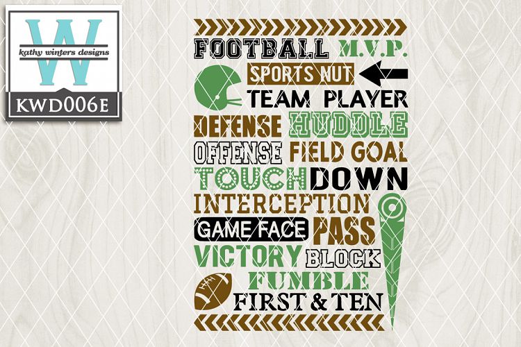 Football Cutting Files KWD006e