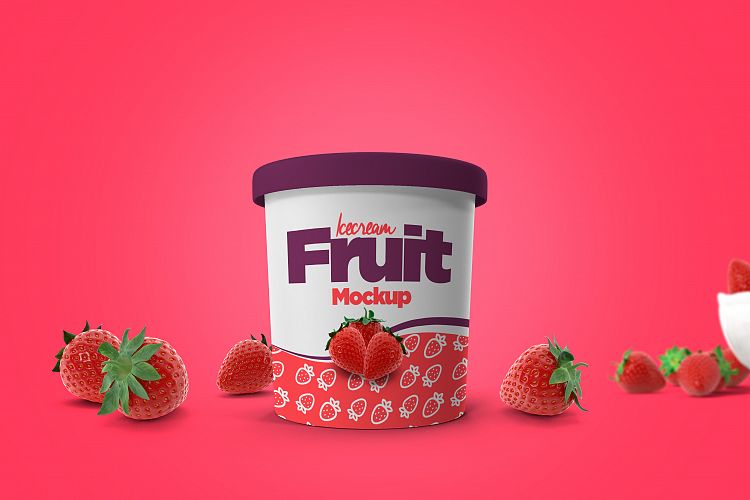 Ice Cream Cup Mockup