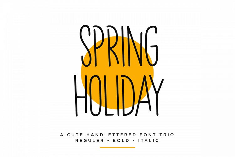 Spring Holiday | 3 Handwritten Font
