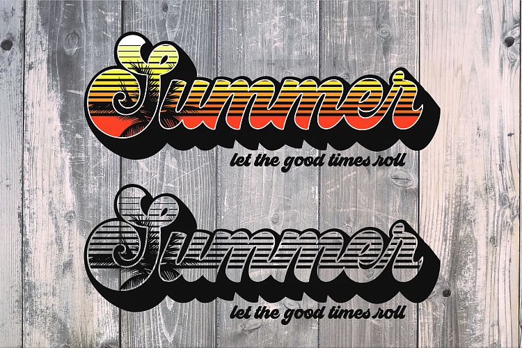 Summer Time - SVG Cut Files - Vinyl Cutters, Screen Printing, Silhouette, Die Cut Machines, & More