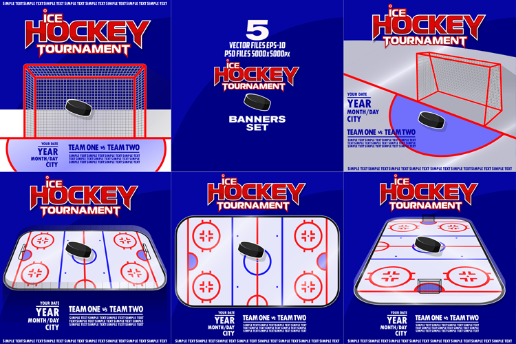 Variant of the poster for the hockey tournament.