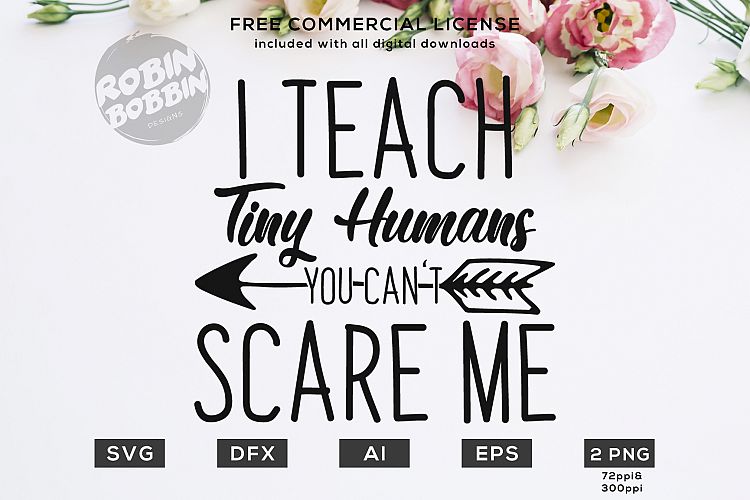 I Teach Tiny Humans - You Cant Scare Me Design for T-Shirt, Hoodies, Mugs and more