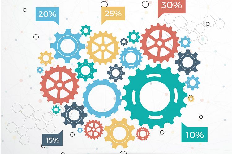 Gear Infographic vector design. example image 1
