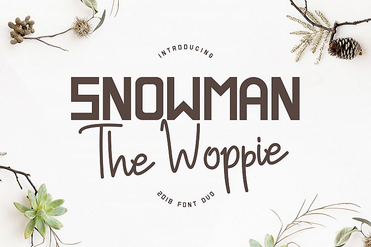 Snowman The Woppie - Font Duo