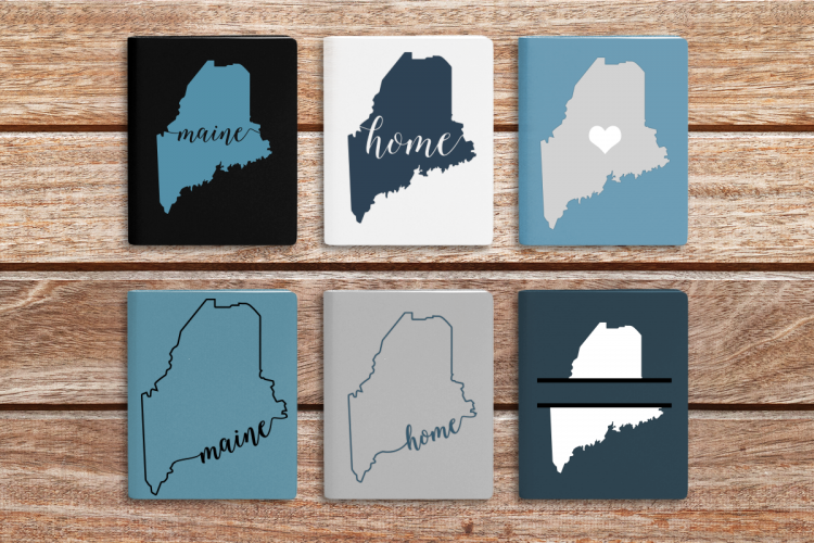 State of Maine SVG File Cutting Template