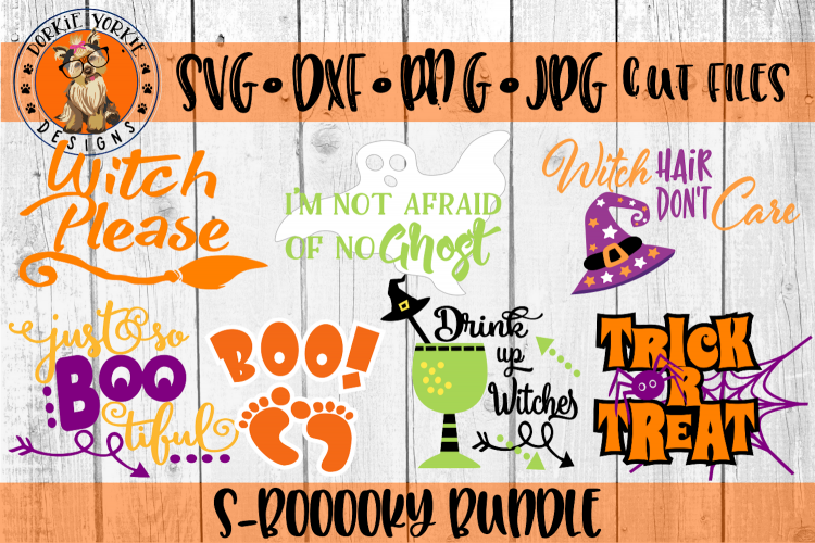 S-boooky Bundle - Halloween - Witch, Ghost- SVG Cut File