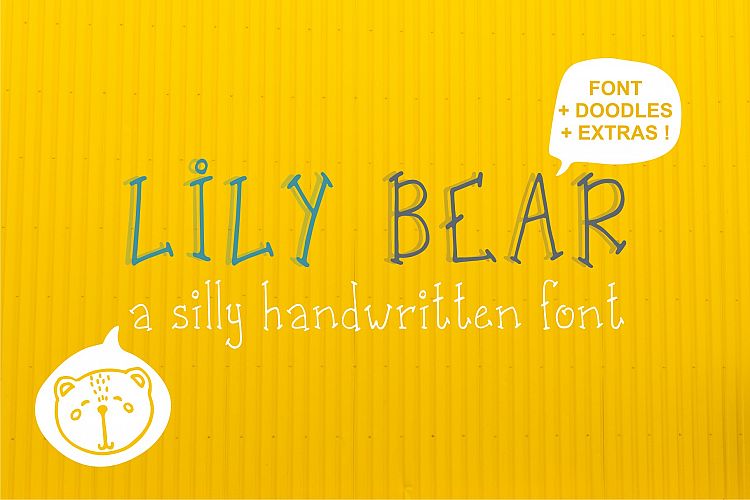 Lily Bear font and doodles