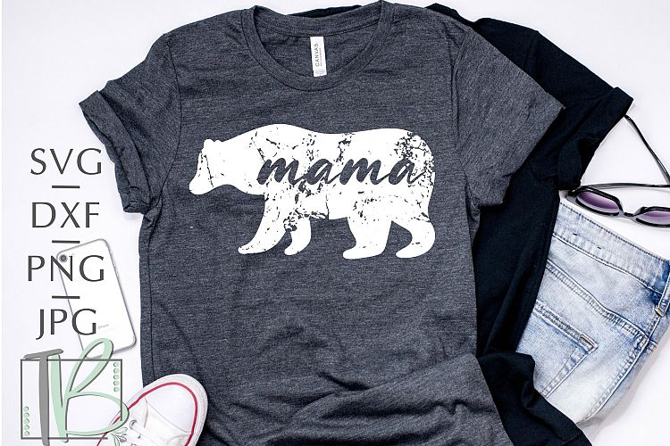 Grunge Mama Bear SVG