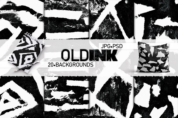 Old Ink. Abstract backgrounds.Textures.