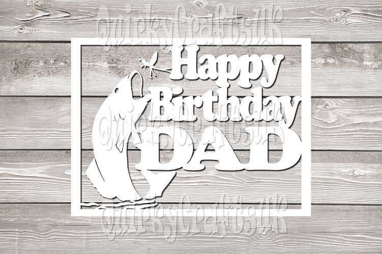 Download Happy birthday DAD papercutting templates|PNG/PDF/SVG/DXF