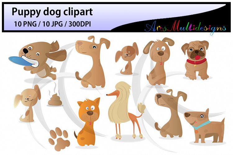 puppy dog clipart / Digital Clip Art for Scrapbooking Card Making Cupcake Toppers Paper Crafts / doodle dogs / puppy doodles / cute dogs