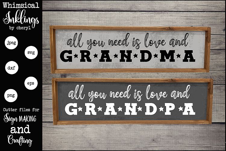 Grandma and Grandpa SVG Set