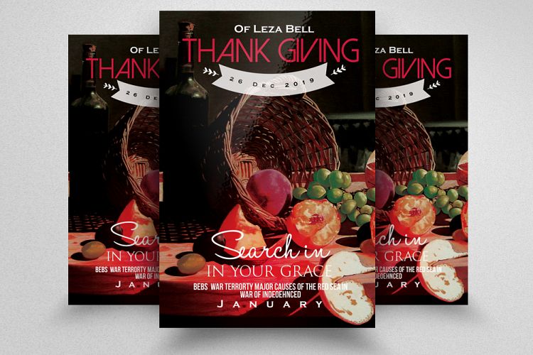 Thanks Giving Party Flyer Template
