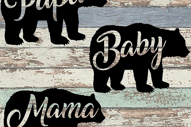 Mama Bear, Papa Bear, Baby Bear SVG